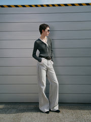 Women's Casual Lustrous Convertible Knit Cardigan