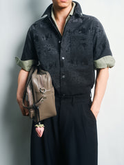 Men's Casual Ombre Jacquard Shirt