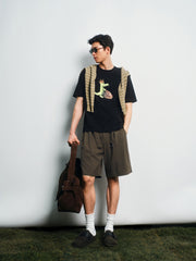 Men's Casual Novelty Print Short-Sleeve T-Shirt