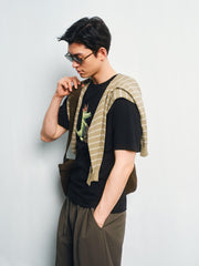 Men's Casual Novelty Print Short-Sleeve T-Shirt