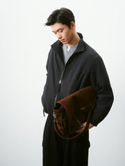 Men's Commuter Black Plaid Textured Jacket