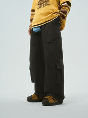 Men's Casual Relaxed Wide-Leg Cargo Pants