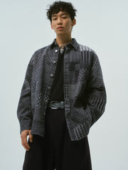 Men's Casual Vintage Denim Plaid Shirt