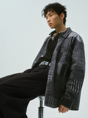 Men's Casual Vintage Denim Plaid Shirt