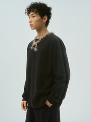 Men's Casual Paneled Crewneck Sweatshirt