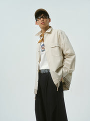 Men's Casual Plaid Faux-Layer Shirt
