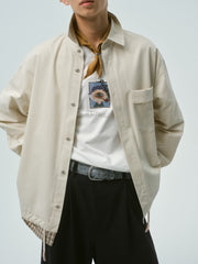 Men's Casual Plaid Faux-Layer Shirt