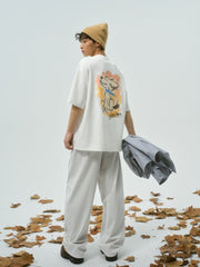 Men's Casual Wheat-Field Puppy T-Shirt