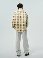 Men's Casual Vintage Plaid Waffle-Texture Shirt