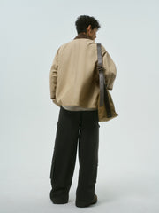 Men's Barn-Style Lapel Safari Jacket