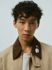 Men's Barn-Style Lapel Safari Jacket
