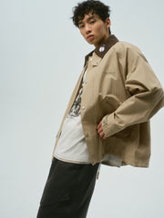Men's Barn-Style Lapel Safari Jacket