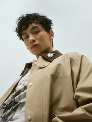 Men's Barn-Style Lapel Safari Jacket