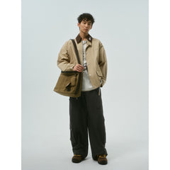 Men's Barn-Style Lapel Safari Jacket