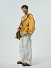 Men's Casual White Parachute Pants
