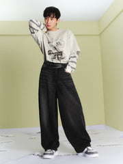 Men's Casual Washed Balloon Jeans