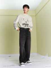 Men's Casual Washed Balloon Jeans