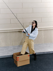 Women's Casual Cropped Straight-Leg Cargo Pants