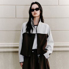 Women's Casual Outdoor PU-Panel Jacket