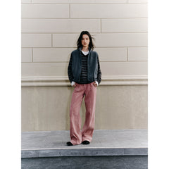 Women's Casual Cotton Corduroy Wide-Leg Jeans