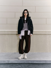 Women's Casual Relaxed Knit Sweatshirt & Pants Set