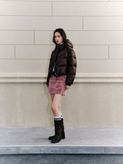 Women's Casual 10D Dark Purple 90% White Duck Down Jacket