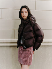Women's Casual 10D Dark Purple 90% White Duck Down Jacket