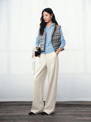 Women's Casual Lightweight 90% White Duck Down Vest