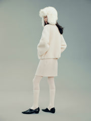 Women's Commuter  Wool-Blend Double-Face Robe Coat Set