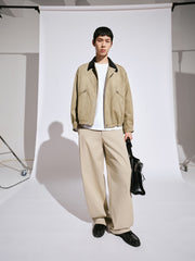 Men's Barn-Style Faux-Suede Quilted-Lined Jacket