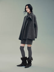 Women's Commuter Wool-Blend Robe Coat