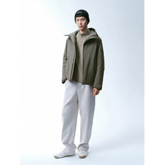 Men's Casual Brown Shell-Style Down Jacket