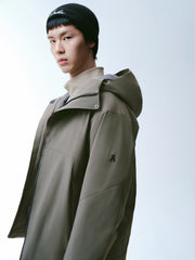 Men's Casual Brown Shell-Style Down Jacket
