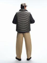 Men's Casual Grey 90% Duck Down Lightweight Down Vest