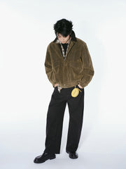 Men's Casual Barn-Style Suede-Texture Jacket
