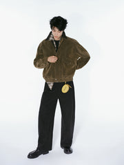 Men's Casual Barn-Style Suede-Texture Jacket