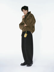 Men's Casual Barn-Style Suede-Texture Jacket