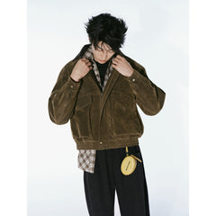 Men's Casual Barn-Style Suede-Texture Jacket