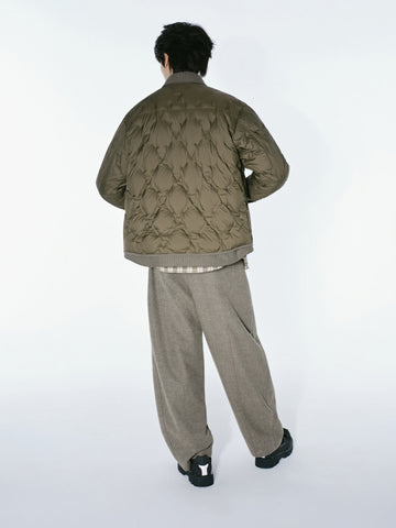 Men's Casual Shirt-Style Faux-Layer Goose Down Jacket