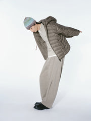 Men's Casual 90% White Duck Down Hooded Grey Down Jacket