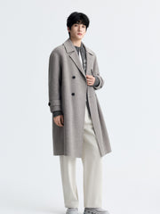 Men's Casual Grey Fair Isle Pattern Knit Cardigan