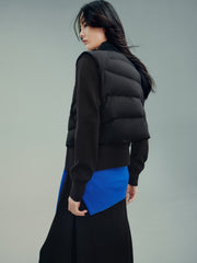 Women's Casual Waist-Cinching Paneled Lightweight Down Jacket