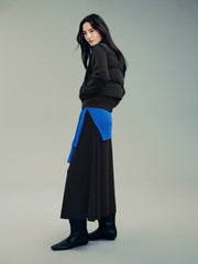 Women's Casual Waist-Cinching Paneled Lightweight Down Jacket