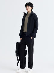 Men's Casual White Shell-Style Down Jacket