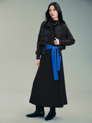 Women's Casual Waist-Cinching Paneled Lightweight Down Jacket