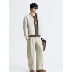 Men's Casual Fine Wool-Blend Textured Jacket