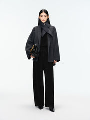 Women's Commuter Wool-Blend Robe Coat