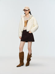 Women's Casual Hortob¨¢gy Goose Down Hooded Puffer Jacket