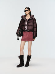 Women's Casual 10D Dark Purple 90% White Duck Down Jacket