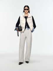 Women's Casual Lightweight 90% White Duck Down Vest